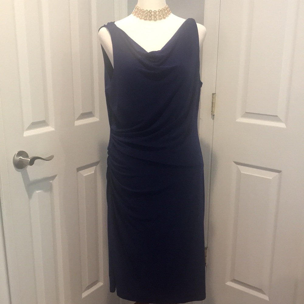 Lauren Ralph Lauren Jersey Dress Royal Blue